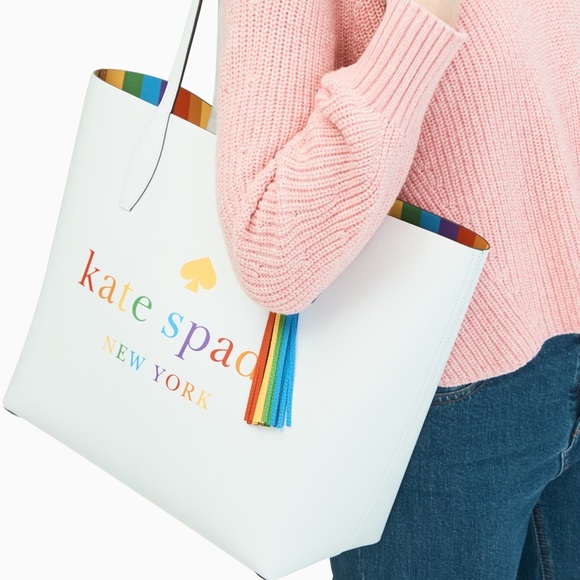HP! KATE SPADE🌈RAINBOW TOTE! Plus free wristlet! - Picture 4 of 7
